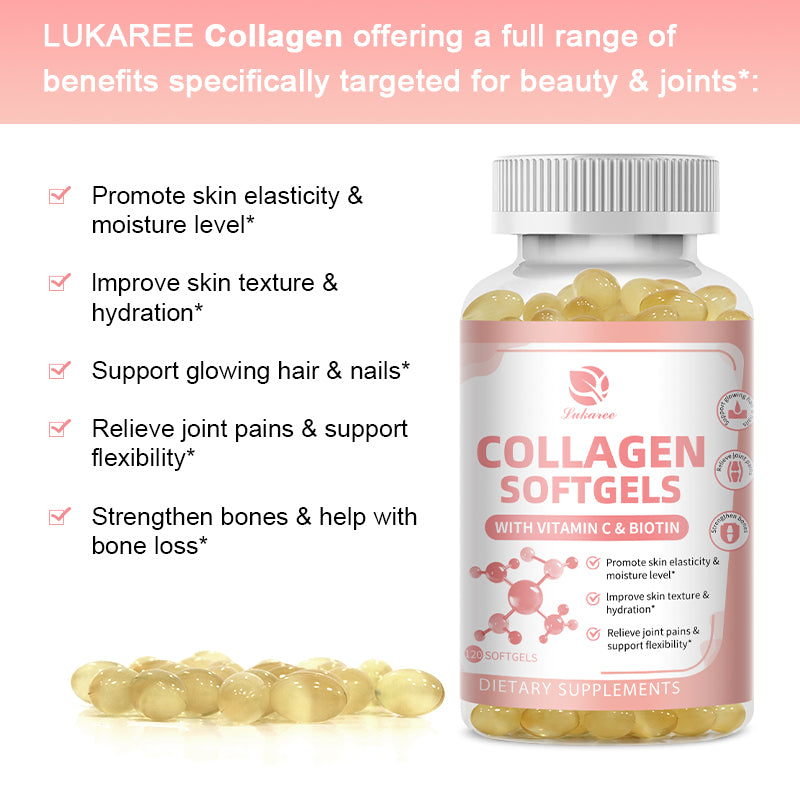 Hydrolyzed Collagen Capsules Support Skin&Joint& Hair & Nails Health Anti-aging Nutritional Supplements For Women