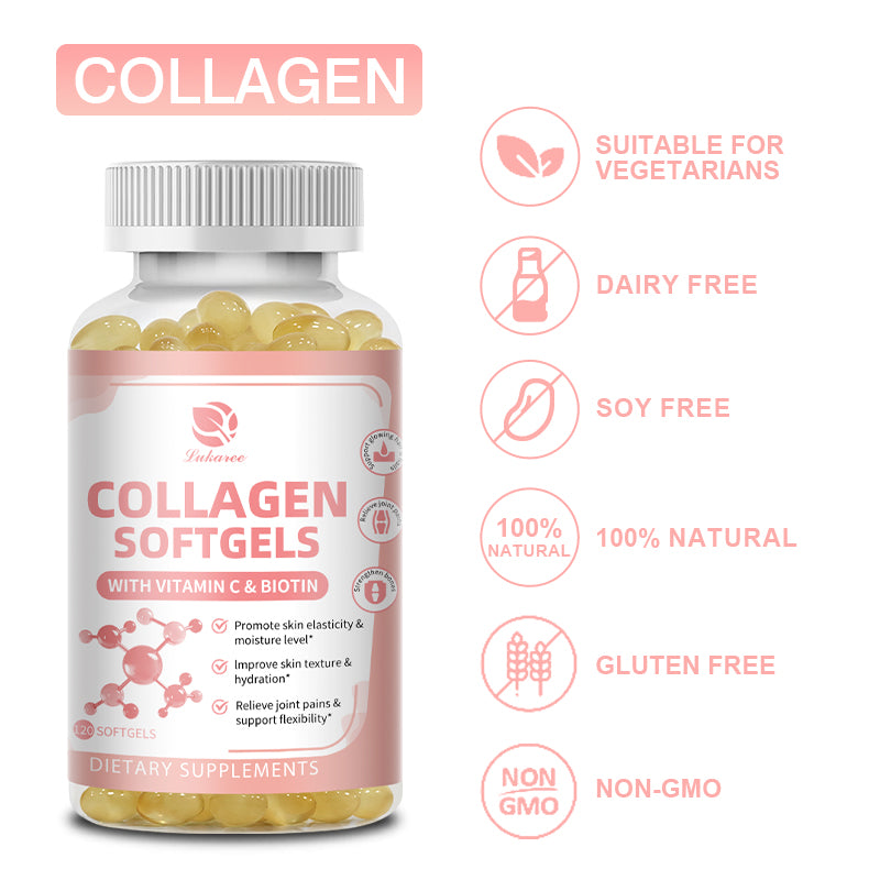 Hydrolyzed Collagen Capsules Support Skin&Joint& Hair & Nails Health Anti-aging Nutritional Supplements For Women