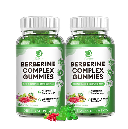 Berberine Complex Gummies- Berberine 1500mg with Ceylon Cinnamon, Turmeric, Milk Thistle Bitter Melon for Overall Immune Health -120 Counts