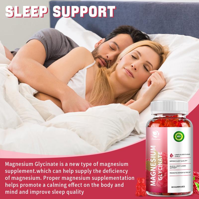 Magnesium Glycinate Advanced Complex Gummies Support Optimal Sleep &Digestive Regularity Promotes Calm & Focus Muscle Relaxation