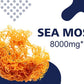 Irish Sea Moss Capsules with Black Seed Oil, Ashwagandha, Burdock Root, Bladderwrack, Ginger, Vitamin C & D3, 120 Caps