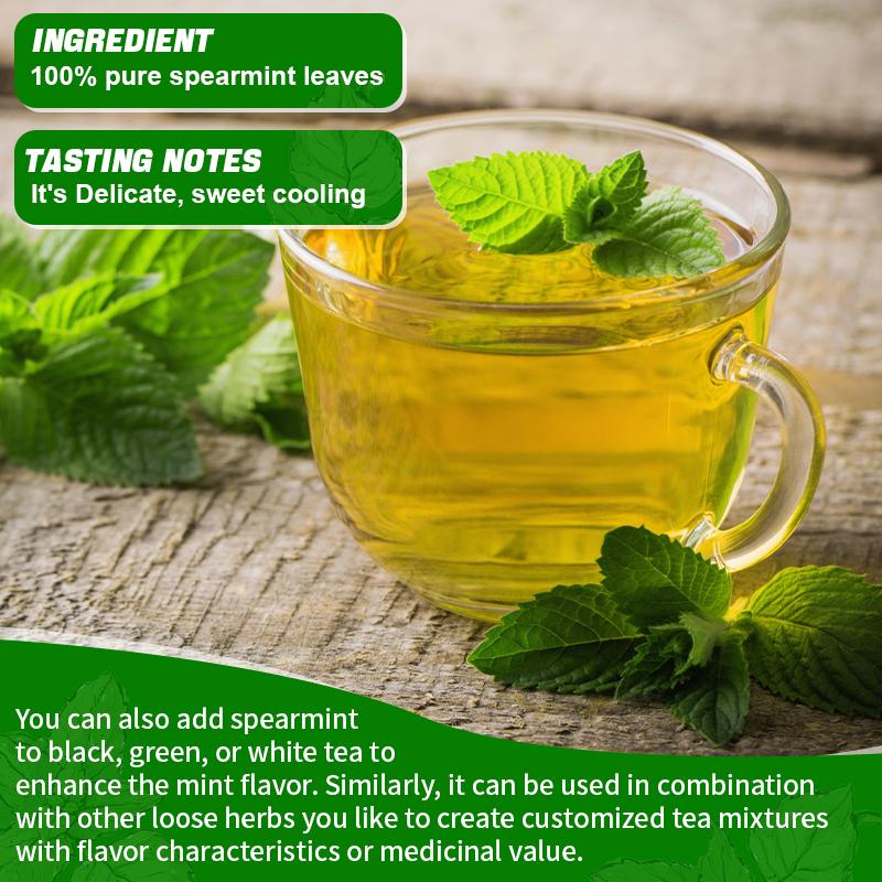 LUKAREE Organic Spearmint Tea For Hormones Cognition Gut Health Immune System Support Relieve Stomach Pain And Indigestion