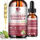 Soursop Graviola Liquid Drop, Soursop Bitters Liquid, Natural Soursop Leaves & Fruit Complex for Immunity, Liver & Antioxidant -Sugar/Gluten Free, Passion Fruit Flavor, 2 Fl Oz